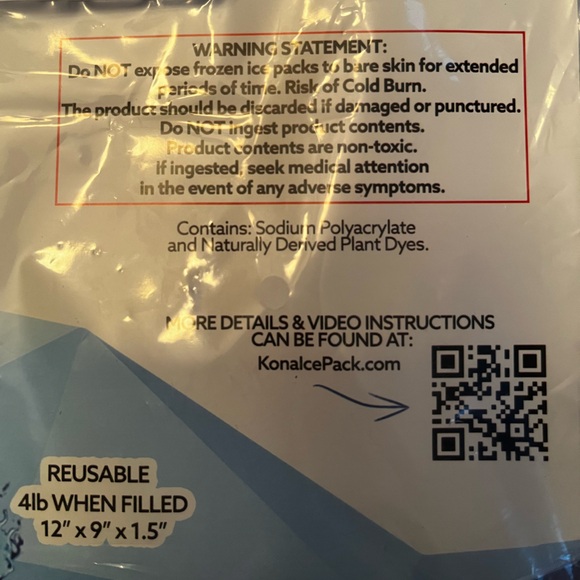 NEW Kona Large 2 Ice Packs Blue Ice 4lb Refreezable Reusable Cooler Packs NWT - Picture 8 of 13